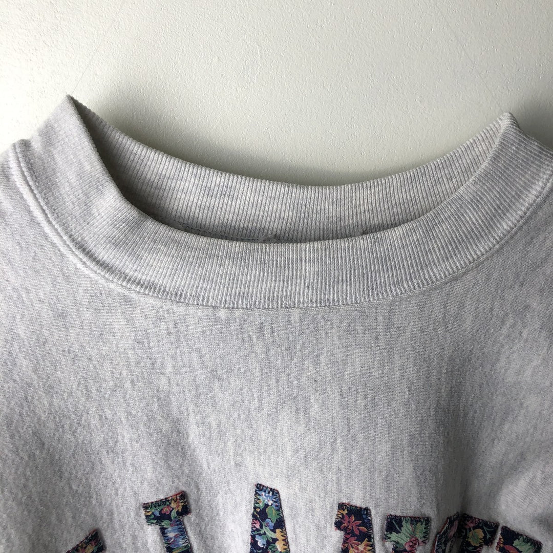 NU SPORTSWEAR College Sweatshirt, Made in USA, Men's Size L cotton gray type Vintage Second Hand