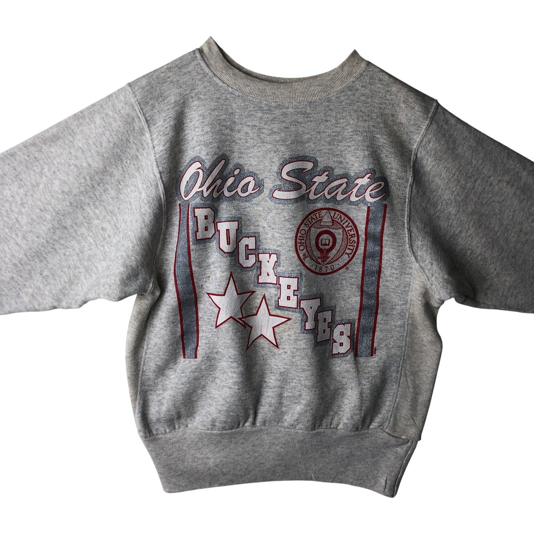 Vintage 90'S Famous SPORTSWEAR college sweatshirt, made in the USA, size L, men's cotton pale white type Vintage Second Hand