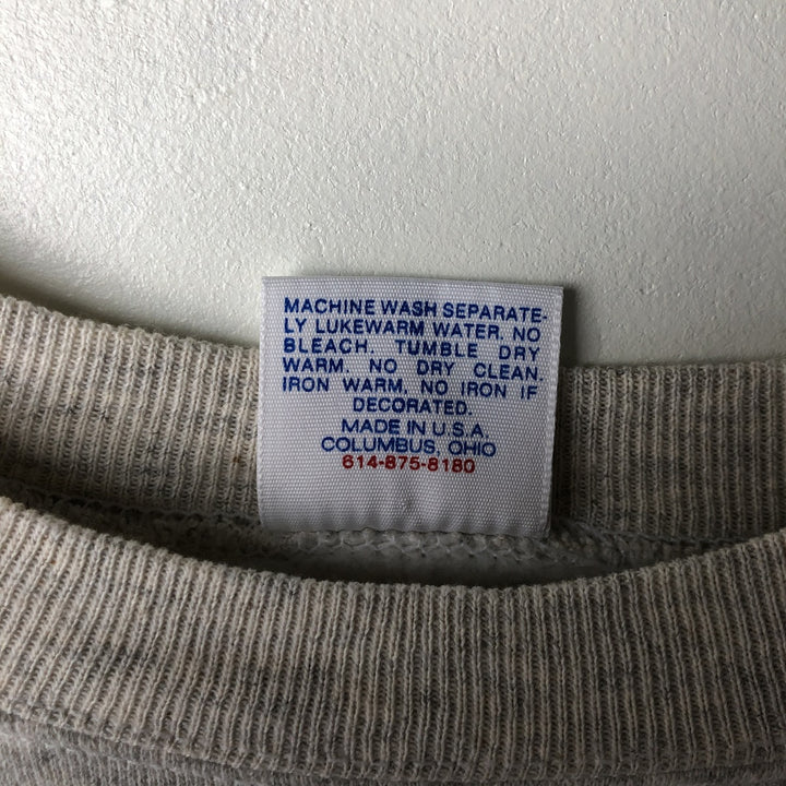 Vintage 90'S Famous SPORTSWEAR college sweatshirt, made in the USA, size L, men's cotton pale white type Vintage Second Hand