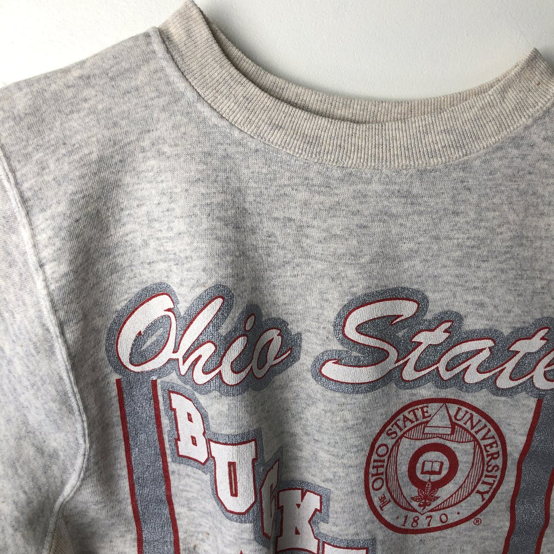 Vintage 90'S Famous SPORTSWEAR college sweatshirt, made in the USA, size L, men's cotton pale white type Vintage Second Hand