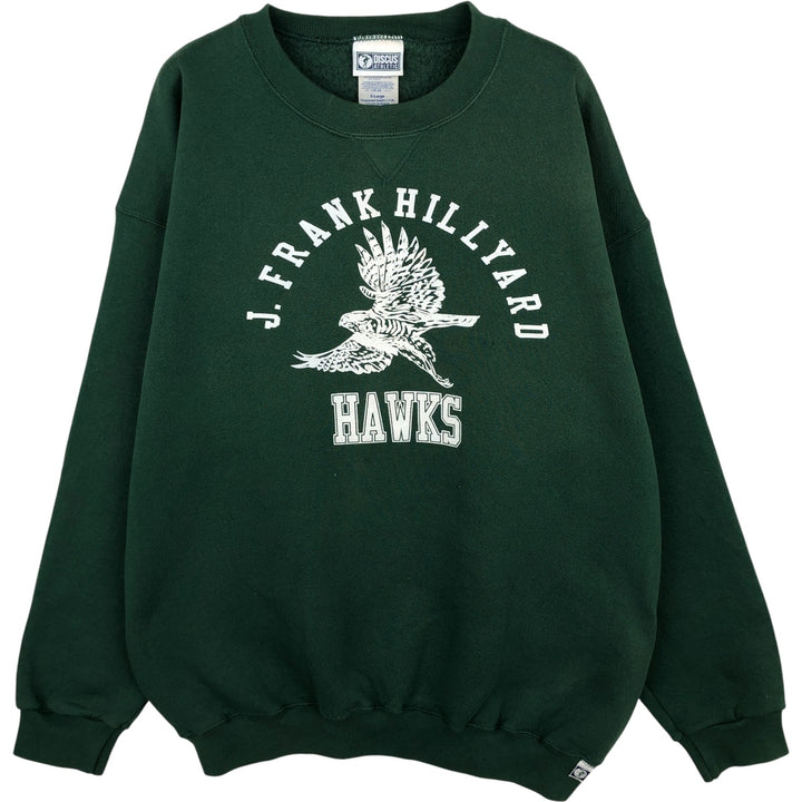 90'S Discus Athletic College Sweatshirt, Men's, Size XL, Vintage cotton green type Vintage Second Hand