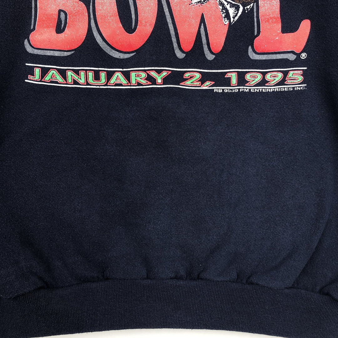 1990'S Tartex Penn State 1995 Rose Bowl College Sweatshirt, Men's Size XL cotton navy blue type Vintage Second Hand