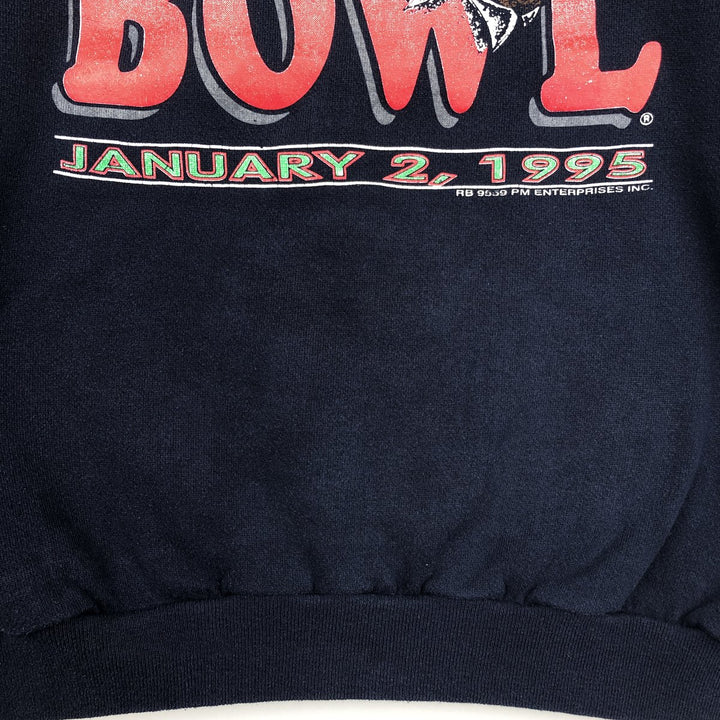 1990'S Tartex Penn State 1995 Rose Bowl College Sweatshirt, Men's Size XL cotton navy blue type Vintage Second Hand