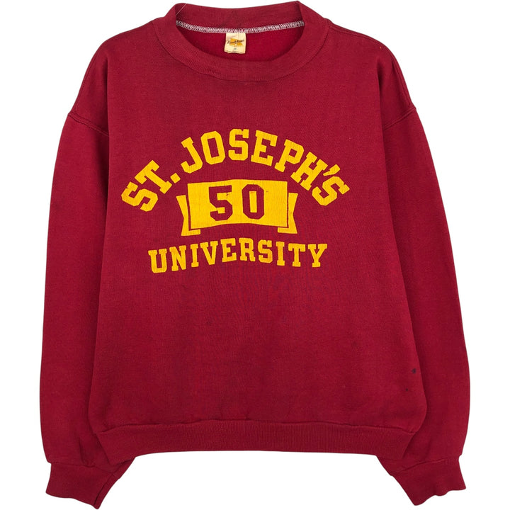 Vintage 1980'S Russell college sweatshirt, size M, men's cotton burgundy type Vintage Second Hand