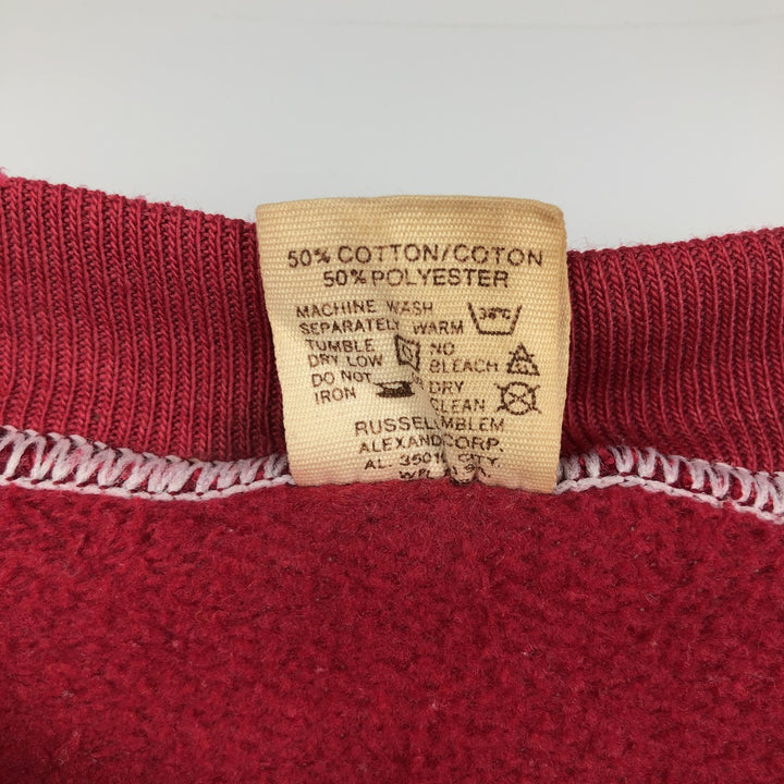 Vintage 1980'S Russell college sweatshirt, size M, men's cotton burgundy type Vintage Second Hand