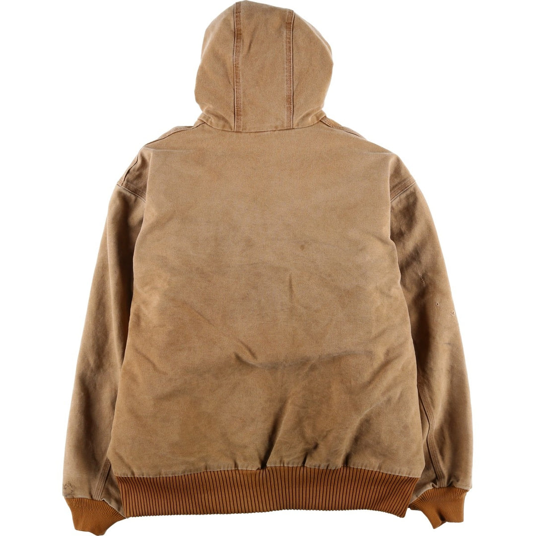Carhartt Active Jacket, Padded Duck Full-Zip Hoodie, Men's XL cotton brown type Vintage Second Hand