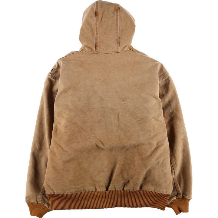 Carhartt Active Jacket, Padded Duck Full-Zip Hoodie, Men's XL cotton brown type Vintage Second Hand