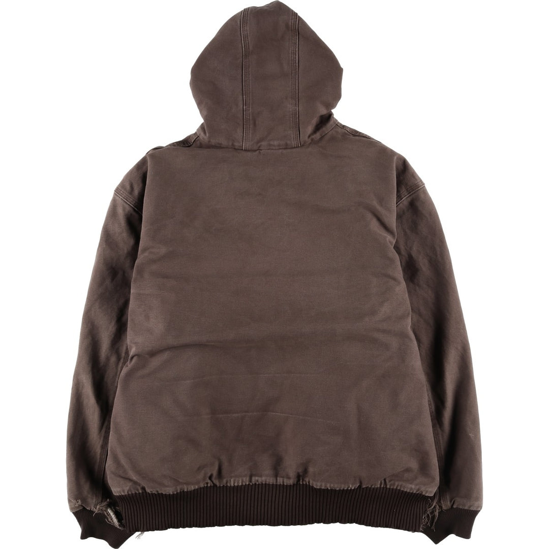 Carhartt Active Jacket, Padded Duck Full-Zip Hoodie, Men's XXL cotton brown type Vintage Second Hand