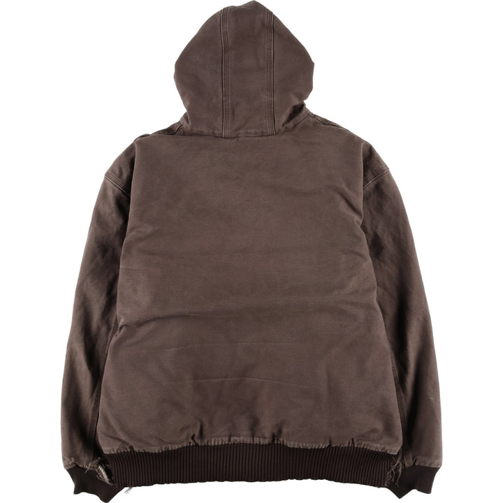 Carhartt Active Jacket, Padded Duck Full-Zip Hoodie, Men's XXL cotton brown type Vintage Second Hand