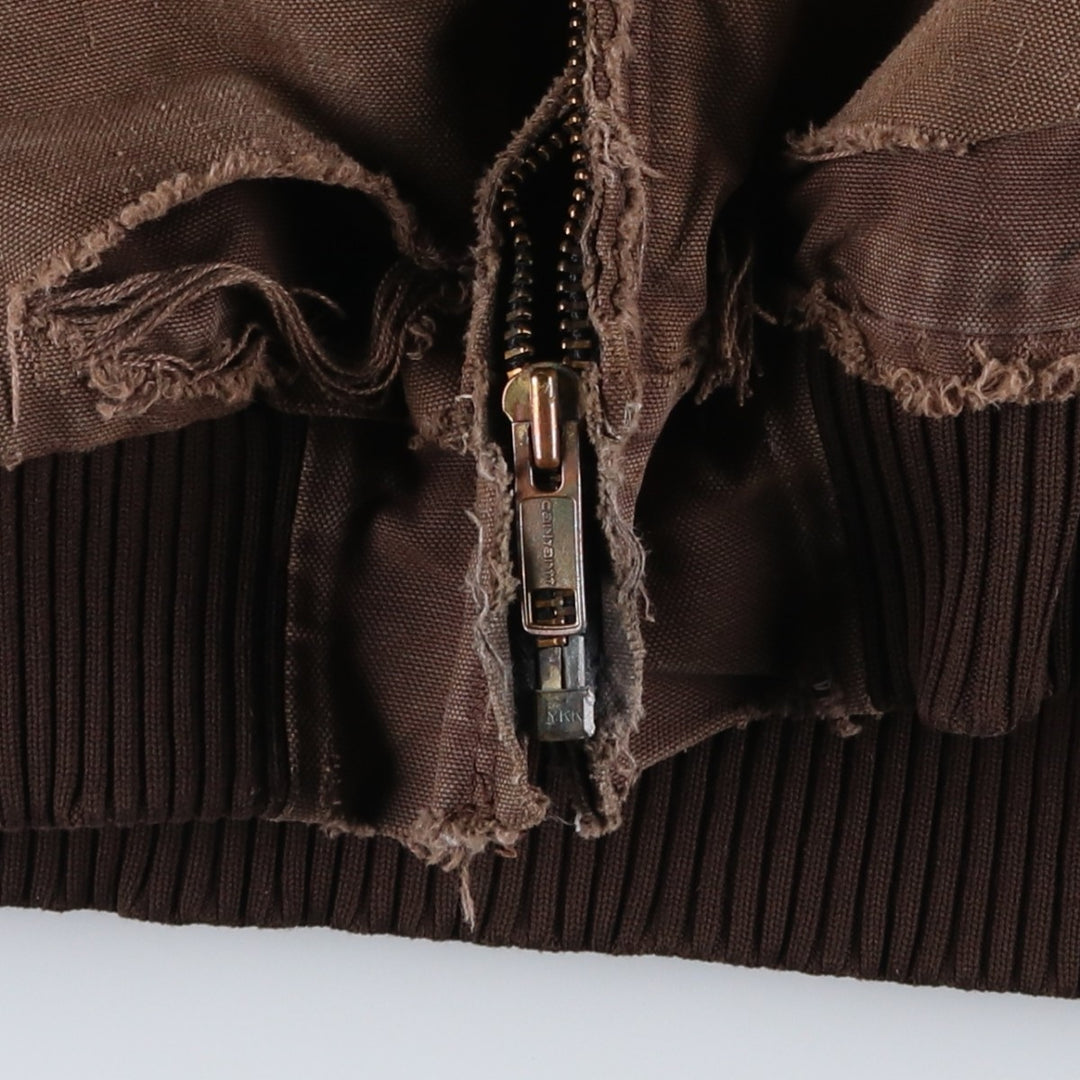 Carhartt Active Jacket, Padded Duck Full-Zip Hoodie, Men's XXL cotton brown type Vintage Second Hand