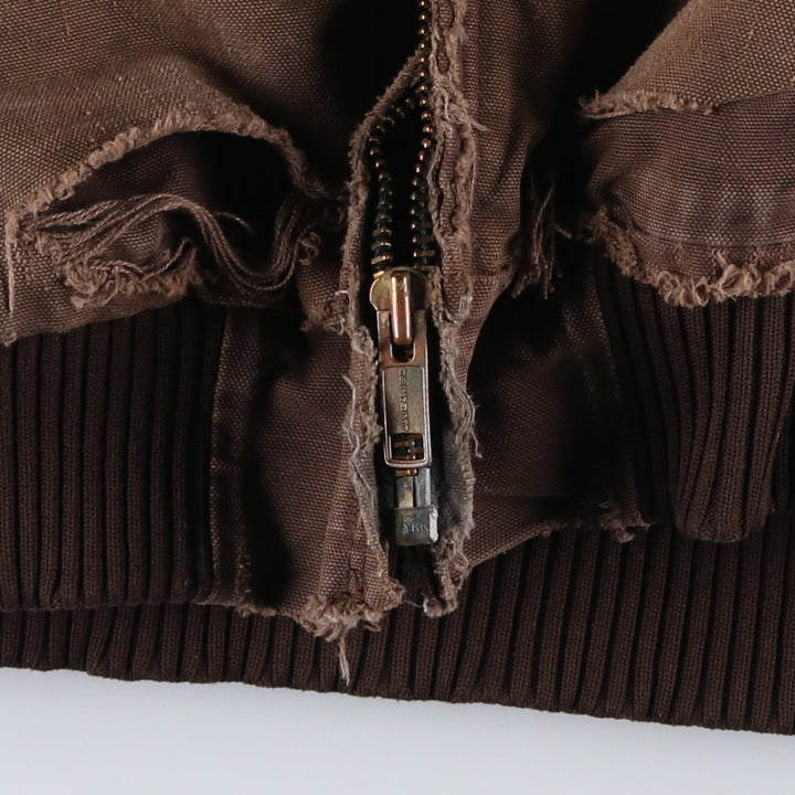 Carhartt Active Jacket, Padded Duck Full-Zip Hoodie, Men's XXL cotton brown type Vintage Second Hand