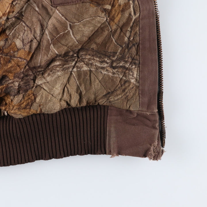 Carhartt Active Jacket, Padded Duck Full-Zip Hoodie, Men's XXL cotton brown type Vintage Second Hand
