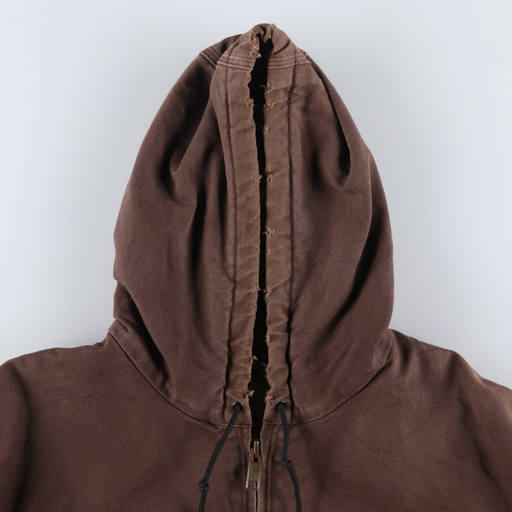 Carhartt Active Jacket, Padded Duck Full-Zip Hoodie, Men's XXL cotton brown type Vintage Second Hand