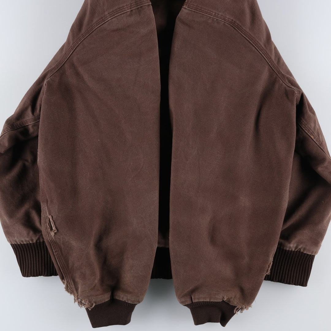 Carhartt Active Jacket, Padded Duck Full-Zip Hoodie, Men's XXL cotton brown type Vintage Second Hand