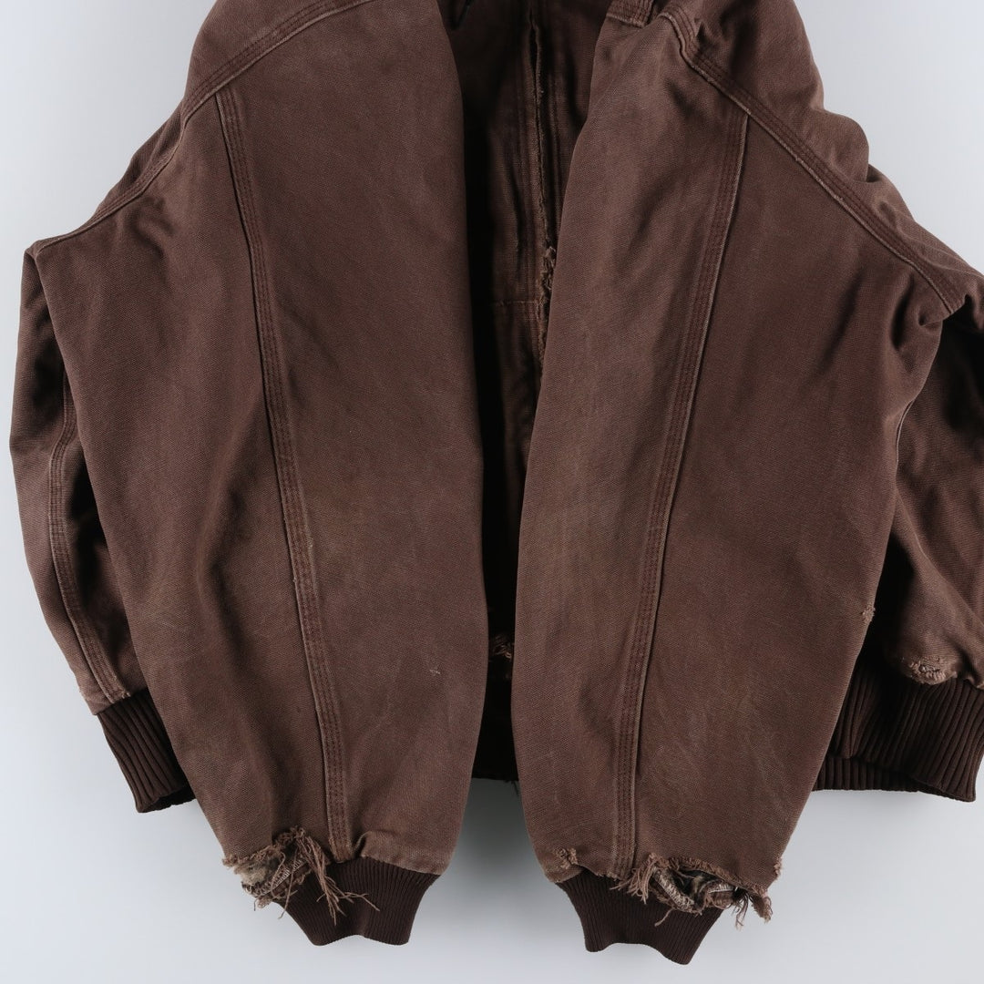 Carhartt Active Jacket, Padded Duck Full-Zip Hoodie, Men's XXL cotton brown type Vintage Second Hand