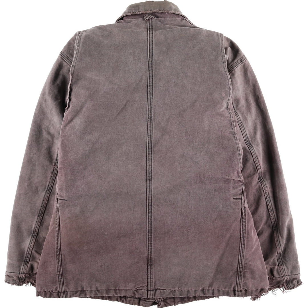 Carhartt Michigan Chore Coat Duck Coverall Men's L size unclear Purple type red-purple Vintage Second Hand