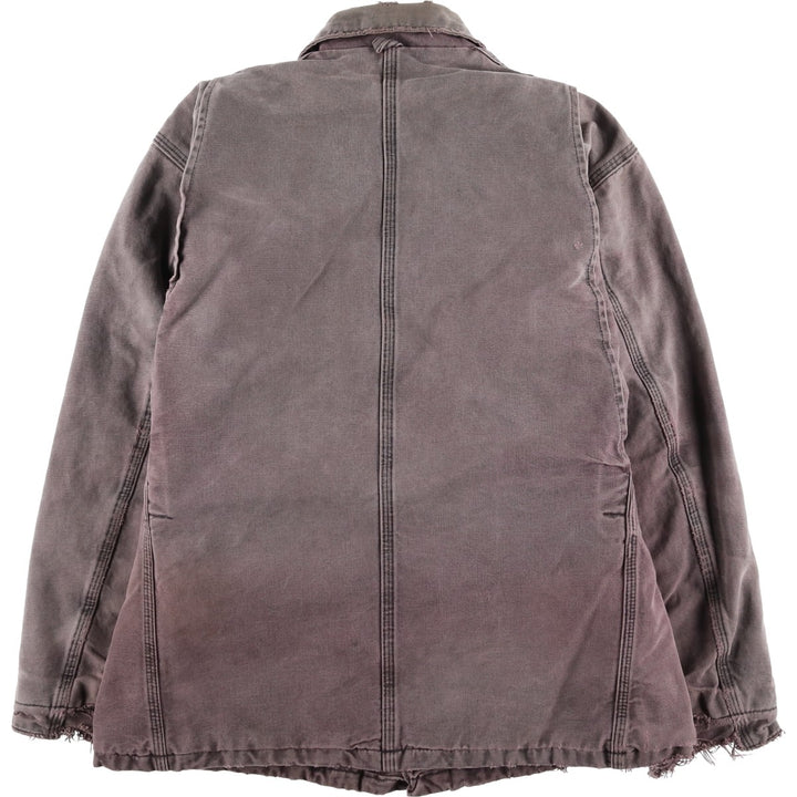 Carhartt Michigan Chore Coat Duck Coverall Men's L size unclear Purple type red-purple Vintage Second Hand