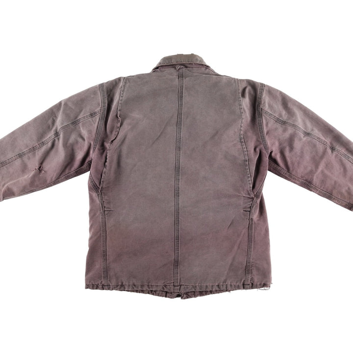 Carhartt Michigan Chore Coat Duck Coverall Men's L size unclear Purple type red-purple Vintage Second Hand