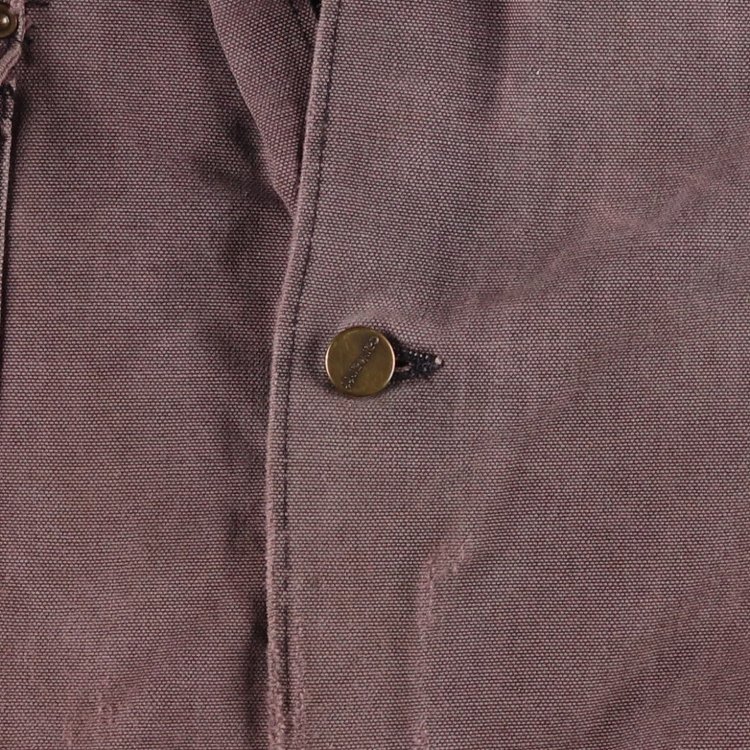 Carhartt Michigan Chore Coat Duck Coverall Men's L size unclear Purple type red-purple Vintage Second Hand