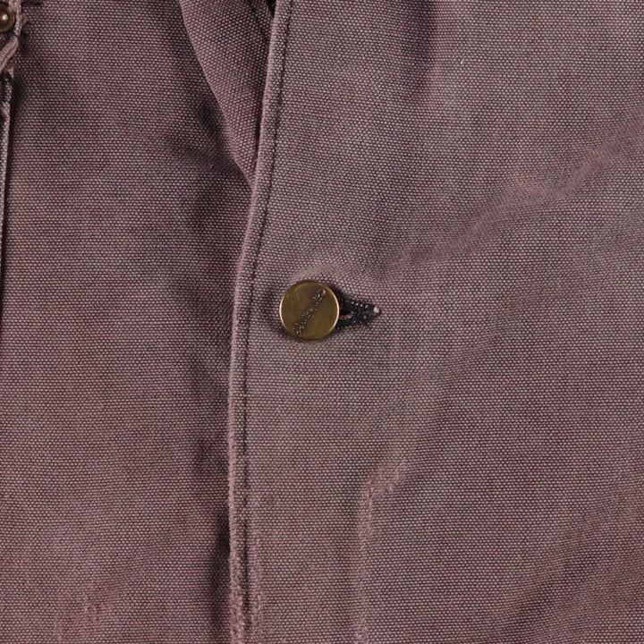 Carhartt Michigan Chore Coat Duck Coverall Men's L size unclear Purple type red-purple Vintage Second Hand