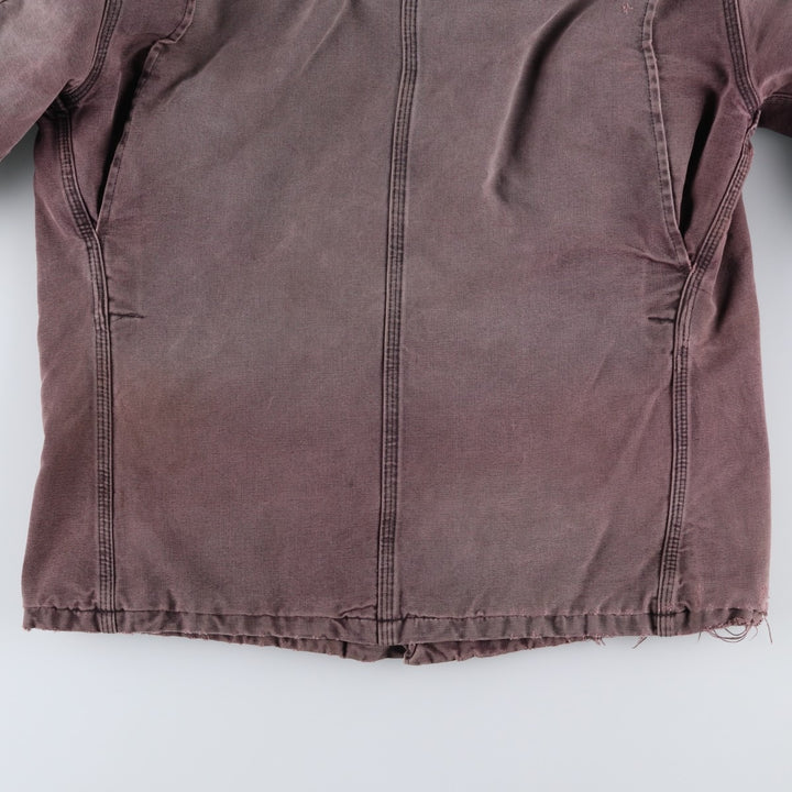 Carhartt Michigan Chore Coat Duck Coverall Men's L size unclear Purple type red-purple Vintage Second Hand