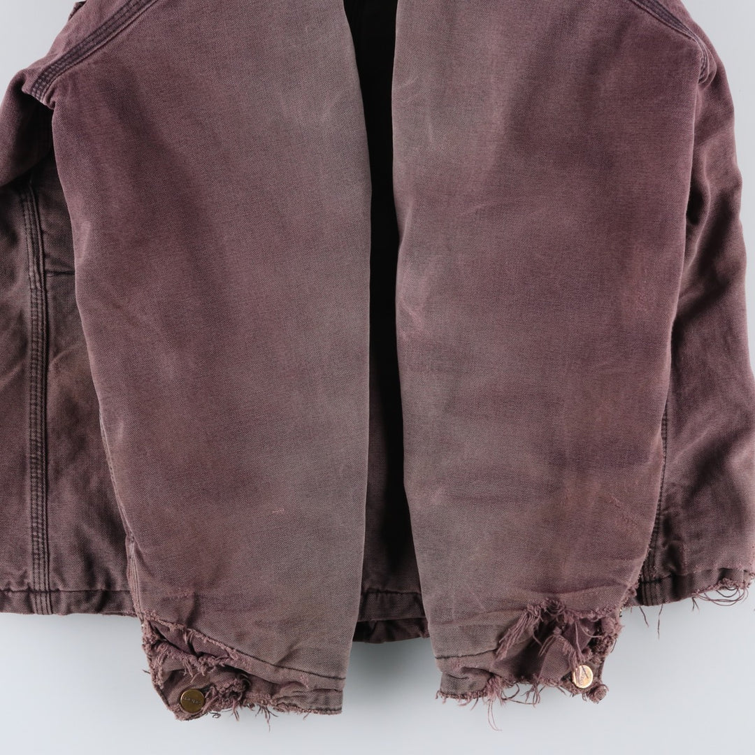 Carhartt Michigan Chore Coat Duck Coverall Men's L size unclear Purple type red-purple Vintage Second Hand