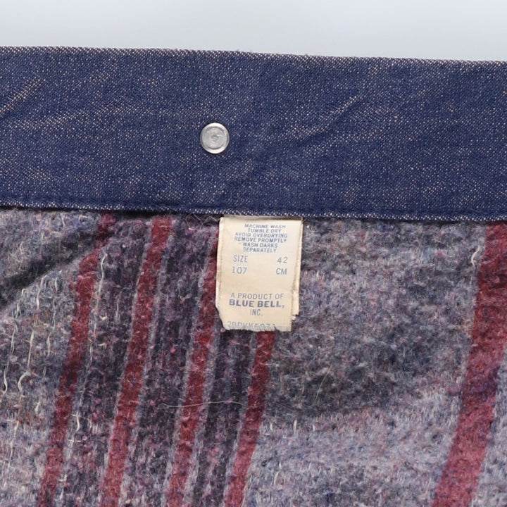 Vintage 70'S Blue Bell Bat Dye Denim Coveralls, Men's Size L cotton blue type Vintage Second Hand