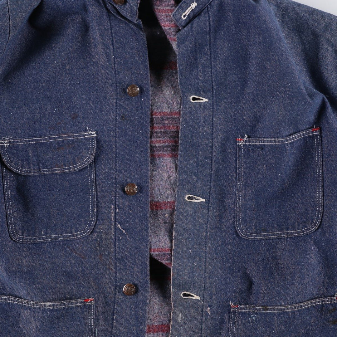 Vintage 70'S Blue Bell Bat Dye Denim Coveralls, Men's Size L cotton blue type Vintage Second Hand