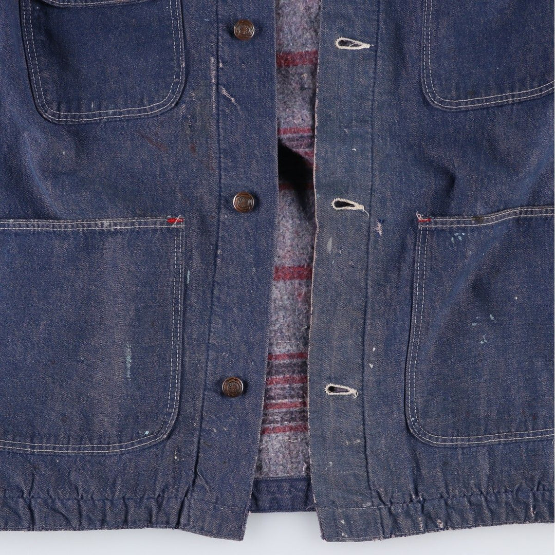Vintage 70'S Blue Bell Bat Dye Denim Coveralls, Men's Size L cotton blue type Vintage Second Hand