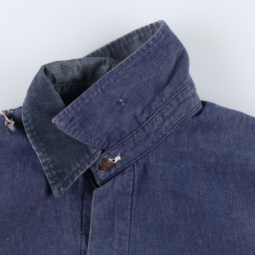 Vintage 70'S Blue Bell Bat Dye Denim Coveralls, Men's Size L cotton blue type Vintage Second Hand