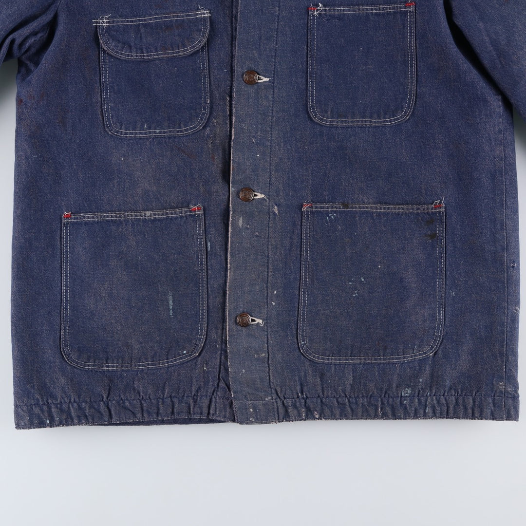 Vintage 70'S Blue Bell Bat Dye Denim Coveralls, Men's Size L cotton blue type Vintage Second Hand