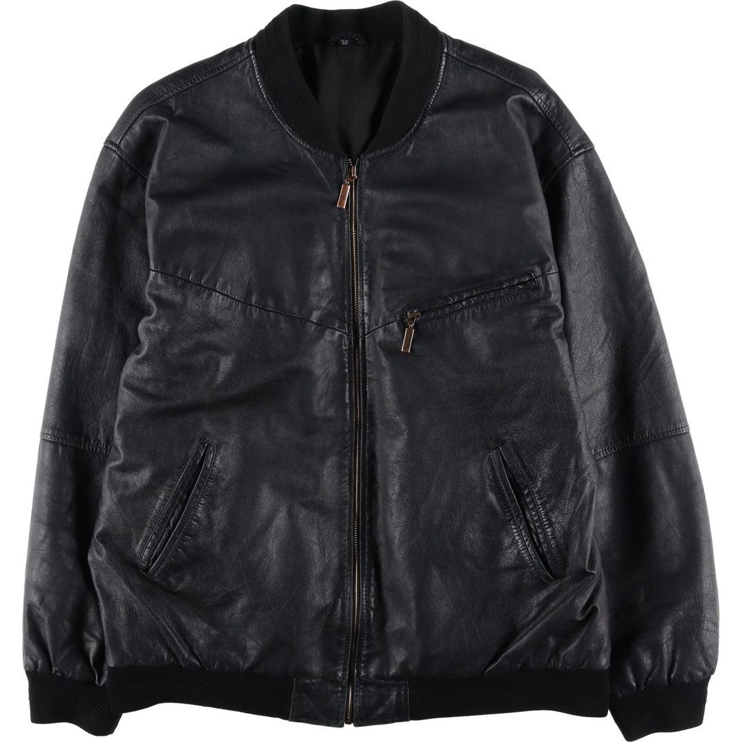 ROVER and LAKES Leather Blouson Men's XL genuine leather black type Vintage Second Hand