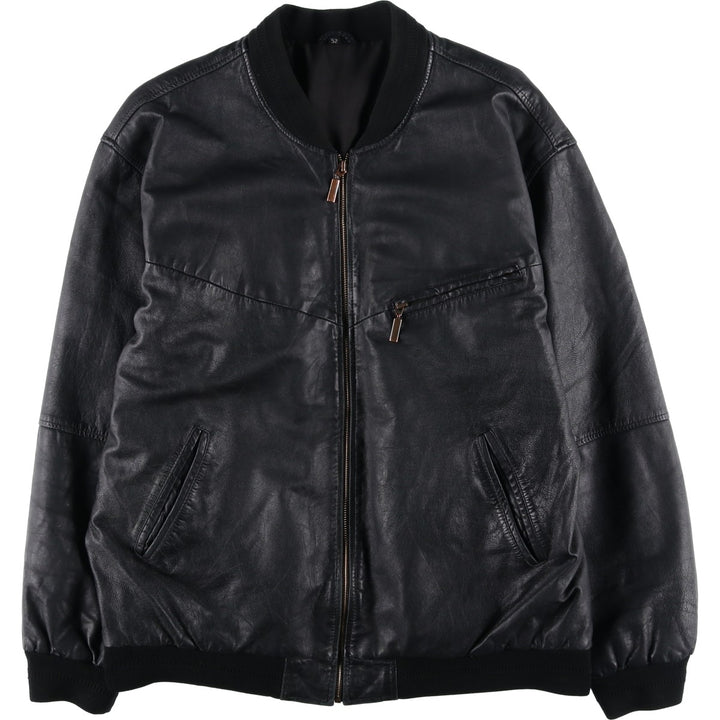 ROVER and LAKES Leather Blouson Men's XL genuine leather black type Vintage Second Hand