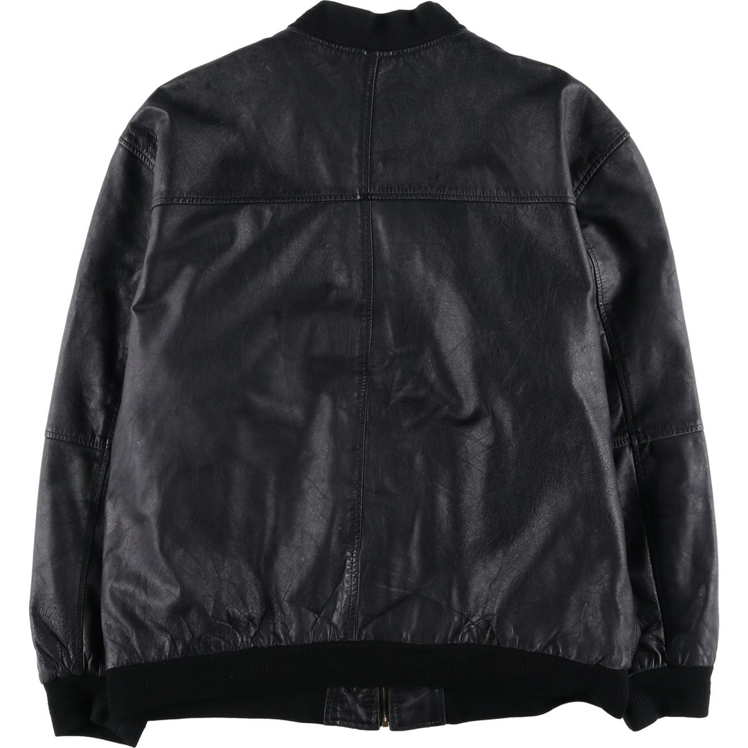 ROVER and LAKES Leather Blouson Men's XL genuine leather black type Vintage Second Hand