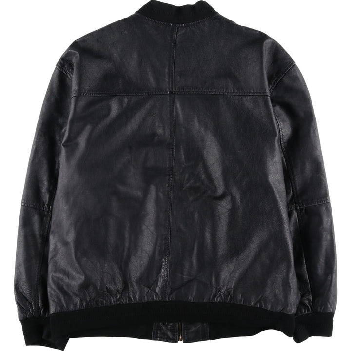 ROVER and LAKES Leather Blouson Men's XL genuine leather black type Vintage Second Hand