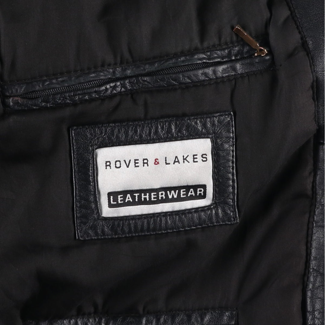 ROVER and LAKES Leather Blouson Men's XL genuine leather black type Vintage Second Hand