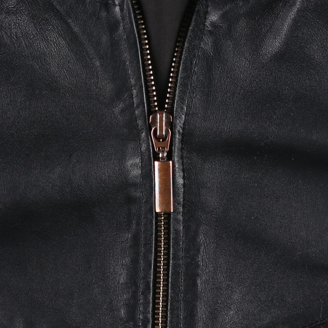 ROVER and LAKES Leather Blouson Men's XL genuine leather black type Vintage Second Hand