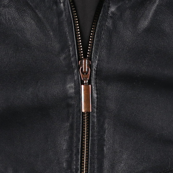 ROVER and LAKES Leather Blouson Men's XL genuine leather black type Vintage Second Hand