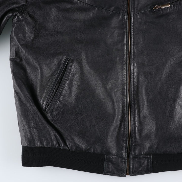 ROVER and LAKES Leather Blouson Men's XL genuine leather black type Vintage Second Hand