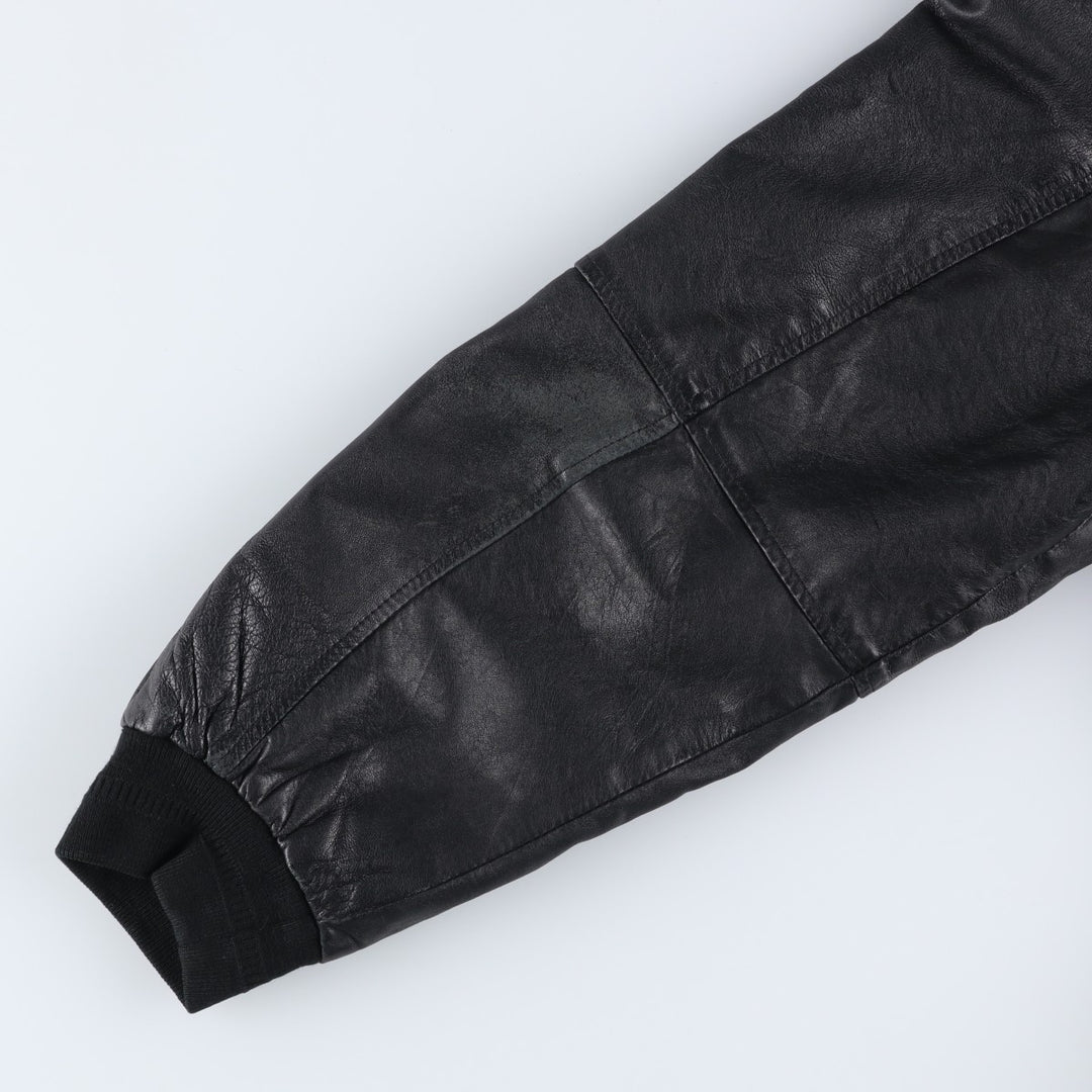 ROVER and LAKES Leather Blouson Men's XL genuine leather black type Vintage Second Hand