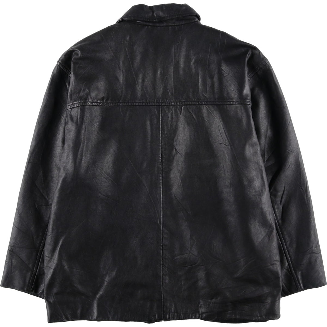 NICOLE MILLER Leather Jacket, Men's Size L genuine leather black type Vintage Second Hand