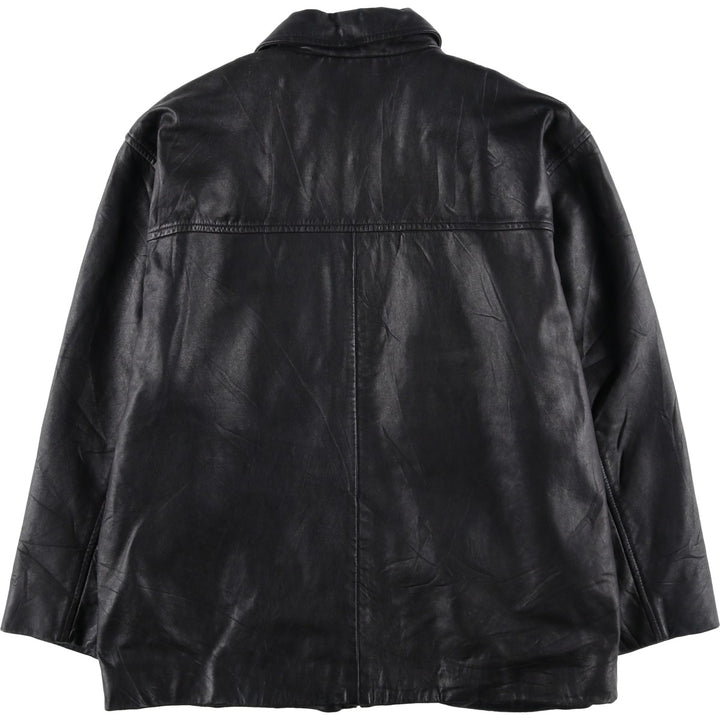 NICOLE MILLER Leather Jacket, Men's Size L genuine leather black type Vintage Second Hand