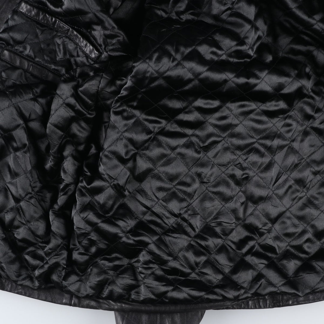 NICOLE MILLER Leather Jacket, Men's Size L genuine leather black type Vintage Second Hand
