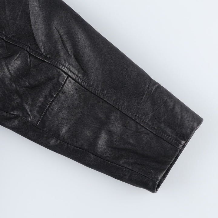 NICOLE MILLER Leather Jacket, Men's Size L genuine leather black type Vintage Second Hand