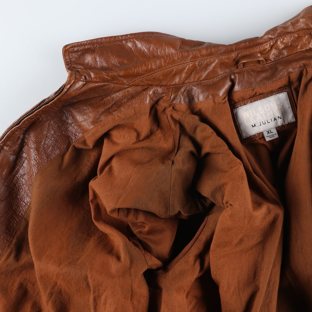 Wilsons Leather M. Julian Leather Jacket, Men's Size XL genuine leather brown type Vintage Second Hand