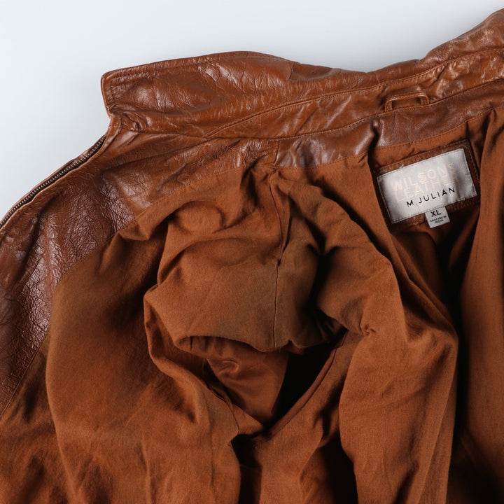 Wilsons Leather M. Julian Leather Jacket, Men's Size XL genuine leather brown type Vintage Second Hand