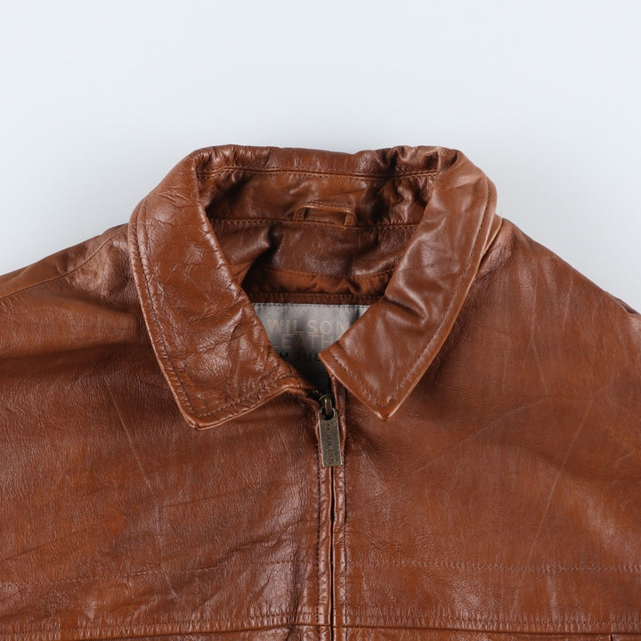 Wilsons Leather M. Julian Leather Jacket, Men's Size XL genuine leather brown type Vintage Second Hand