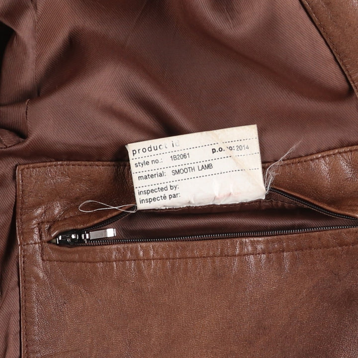 Kenneth Cole Swing Top Leather Blouson, Men's Size M genuine leather beige type brown Vintage Second Hand