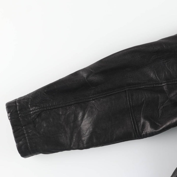 Dockers padded leather jacket, men's size XL Genuine Leather Lamb Leather black type Vintage Second Hand