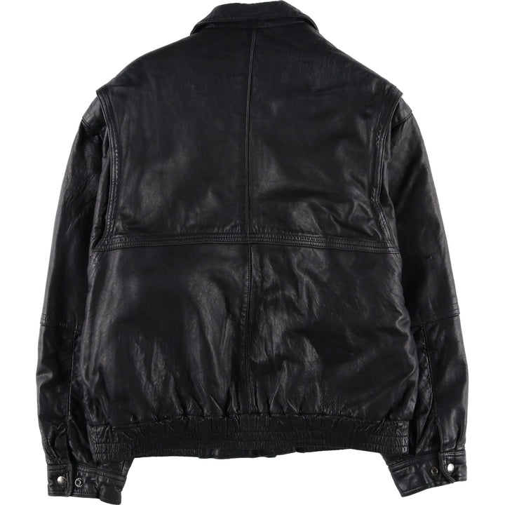 WEATHERMAN Leather Blouson, Made in Canada, Men's Size XL genuine leather black type Vintage Second Hand
